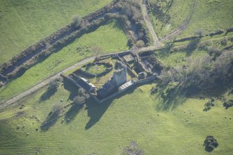 Oblique aerial view of Castle Stewart, looking S.