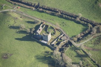 Oblique aerial view of Castle Stewart, looking ESE.