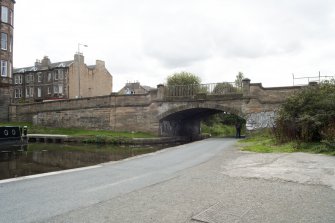 General view of Bridge No 1, Union Canal, Viewforth, Edinburgh, from the north-east