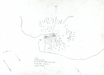 Survey drawing; Loch Benachally, cairnfield, field system, hut circles.