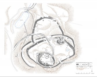 Publication illustration; plan of Moredun Top hillfort.