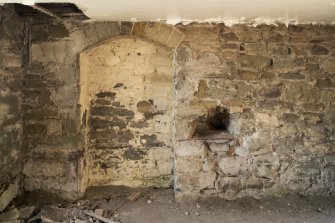 Interior. Detail of wall recesses.