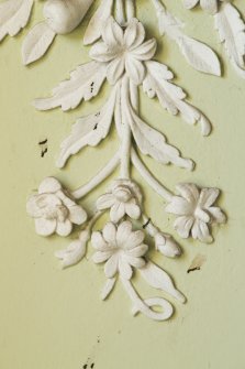 Interior. Detail of wall moulding.