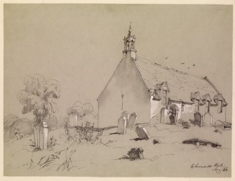 Drawing of Chirnside Church.