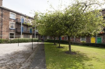 General view of the internal courtyard of Rosemount Buildings, Gardner's Crescent, Edinburgh, taken from the south.