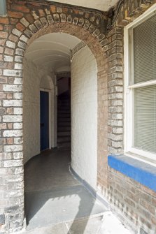 Detail of internal entrance at Rosemount Buildings, Gardner's Crescent, Edinburgh.