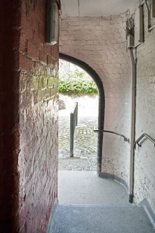 Detail of internal entrance at Rosemount Buildings, Gardner's Crescent, Edinburgh.