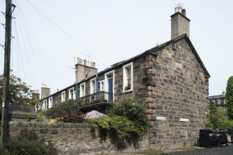 General view of 1-8 Rosebank Cottages, Gardner's Crescent, Edinburgh, taken from the south-west.