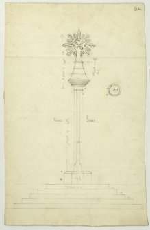Drawing of elevation of Scone Market Cross.