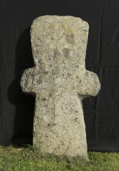 View of cruciform stone.