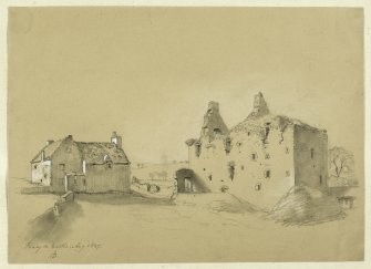 Drawing of Falside Castle