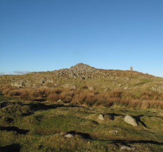 Drumcarrow Craig broch; general view from south.