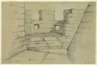 Drawing of lead roofing at Alloa Tower.