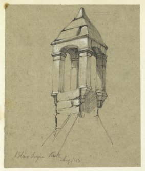 Drawing of belfry at Blairlogie Church.