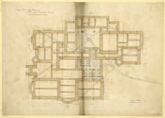 Plan of foundation floor, Auchmacoy House.