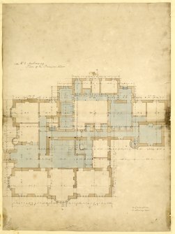 Plan of principal floor, Auchmacoy House.
