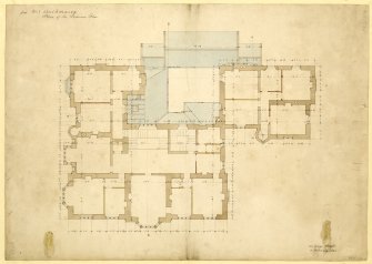 Plan of bedroom floor, Auchmacoy House.