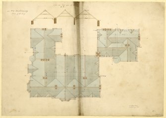 Plan of roof, Auchmacoy House.