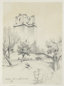 Drawing of perspective view of Preston Tower