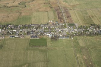 Oblique aerial view of Tomintoul, looking NE.