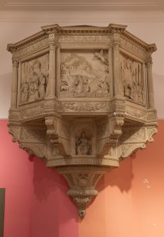 Ground floor, gallery 5, view of plaster cast of pulpit