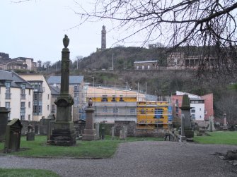 View from south of Calton Road/Old Tolbooth Wynd area housing development