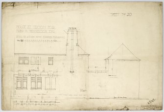House for Fred N Henderson. Detail of kitchen wing. Garden elevation.