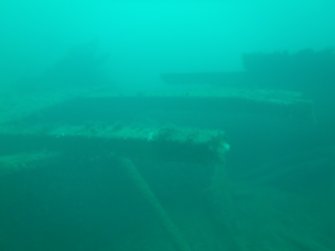 View of deck frames on steamship Minieh