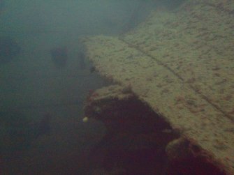 View of wooden deck planking on steamship Minieh