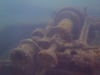 View of cargo winch on steamship Minieh