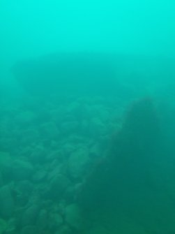 View of rock ballast on steamship Numidian