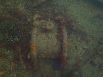 View of mast fragment of steamship Numidian