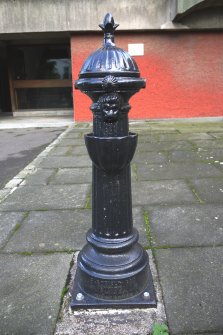 General view of cast-iron drinking fountain in Brown's Close, Canongate, Edinburgh.