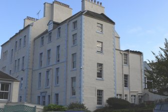 General view of north elevation of Whitefoord House and Callendar House, Canongate, Edinburgh.