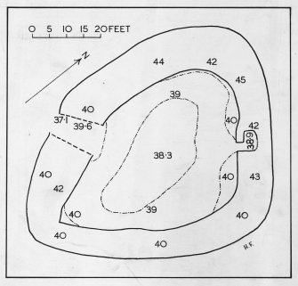 Excavation drawing : plan of Kildonan fort. PSAS LXXIII fig 9.