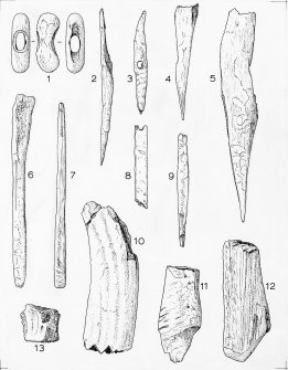 Publication drawings : figure 10 - bone objects.