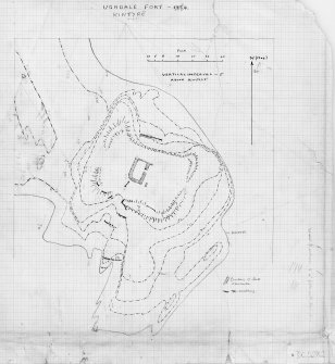 Excavation drawing : plan of Ugadale fort, Kintyre.