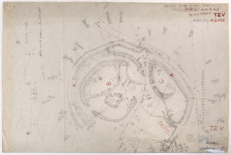 Plane-table survey of the earthwork at The Dod.