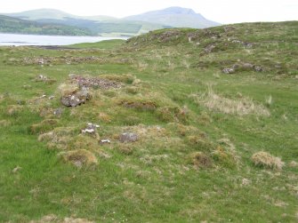 TOR4.3.20 Looking north across the outshot. A boggy area to the east may have been a pond.
