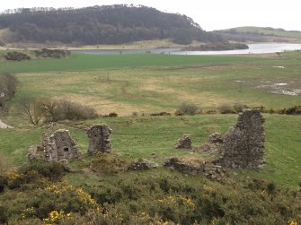 Knockdavie Castle. General view facing south.