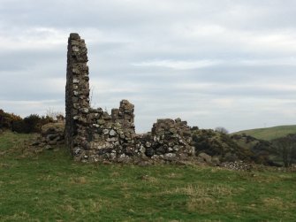 Knockdavie Castle. General view facing east.