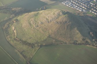 Oblique aerial view of North Berwick Law, looking W.