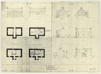 St Kilda National Nature Reserve, Factor's House, 'Proposed alterations'. Copy. 
Plans as existing, plans as proposed, elevations as proposed.