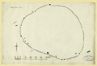 Publication drawing; stone circle, Pobuil Fhinn.