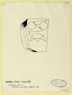 Symbol Stone, Fiskavoag Bay: rough sketch supplied by Mr Murphy, Excise Officer, Carbost.
