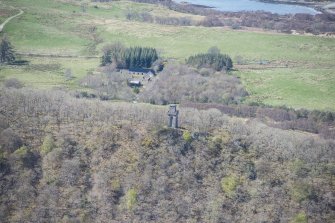 Oblique aerial view of Lady Margaret's Tower Observatory, looking NW.