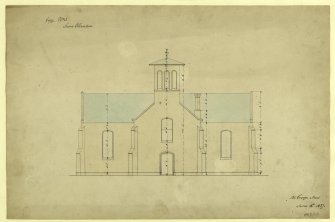 Front elevation showing belfry, Ardnamurchan Parish Church, Kilchoan.