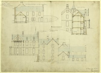 South elevations and section, New Inveraw (Ardanaiseig House).