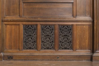 Level 3, great hall, detail of radiator grill