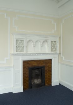 Level 4, west wing, north west corner room, detail of fireplace